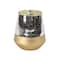 7" Gold & Silver Glass Modern Candlestick Holder